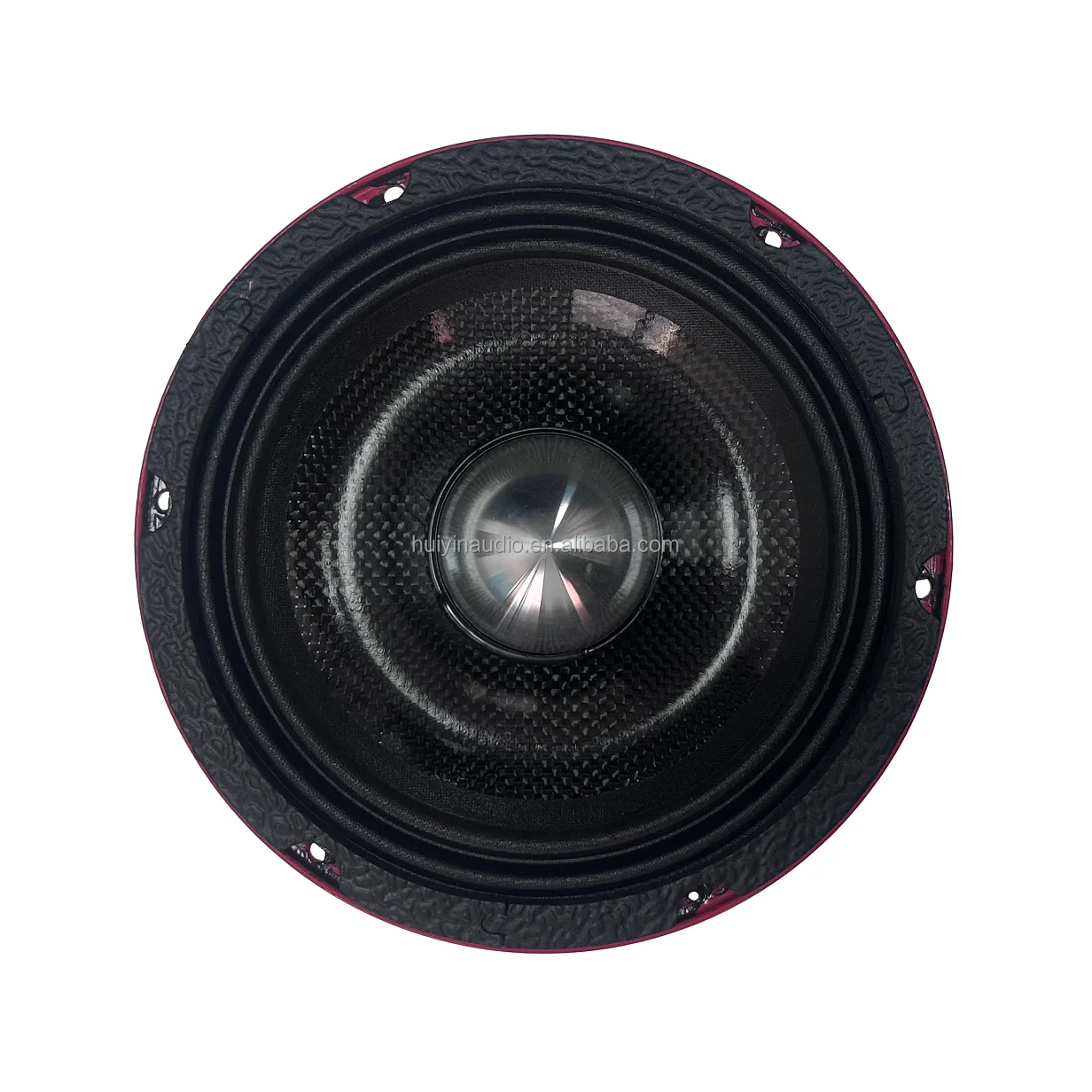 product hyw 650 046 updated version mid range neo magnet cone car stereo speakers shiny carbon-1