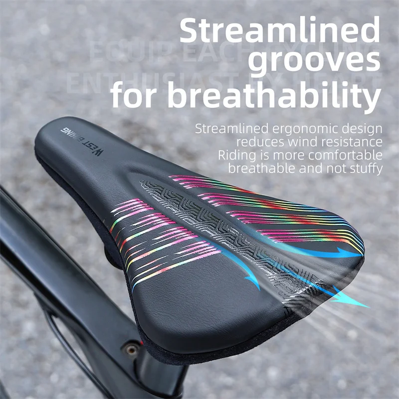 Gel Absorbing Bicycle Seat Cover Stable Breathable Waterproof
