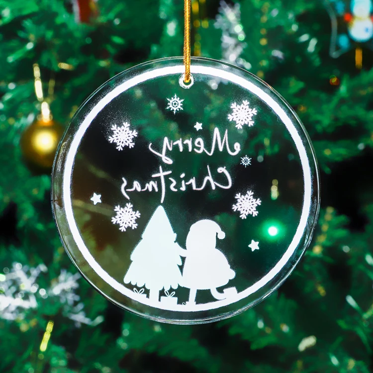 Xmas Tree Decoration Crystal Pendants Shinning Crystals personalized Glass Pendant factory