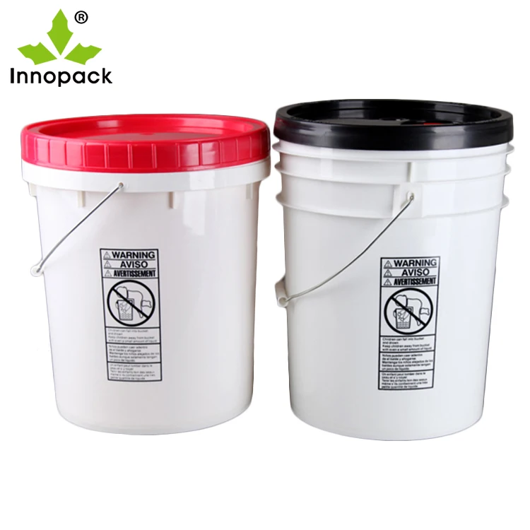 Customized 5 Gallon Plastic Buckets Pail Logo Printed Paint Pail Round