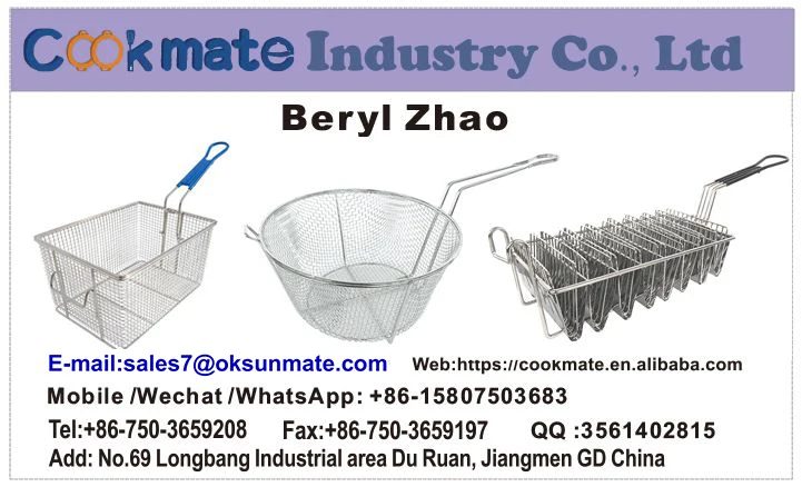 Perfect Size for Mesh Baskets China Manufacture Non-Stick Chef Deep Fryer Basket