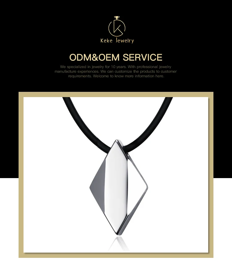 Wholesale Cheap Price Men's Tungsten Steel Pendant Diamond Glossy Lettering Pendant Necklace PN-698