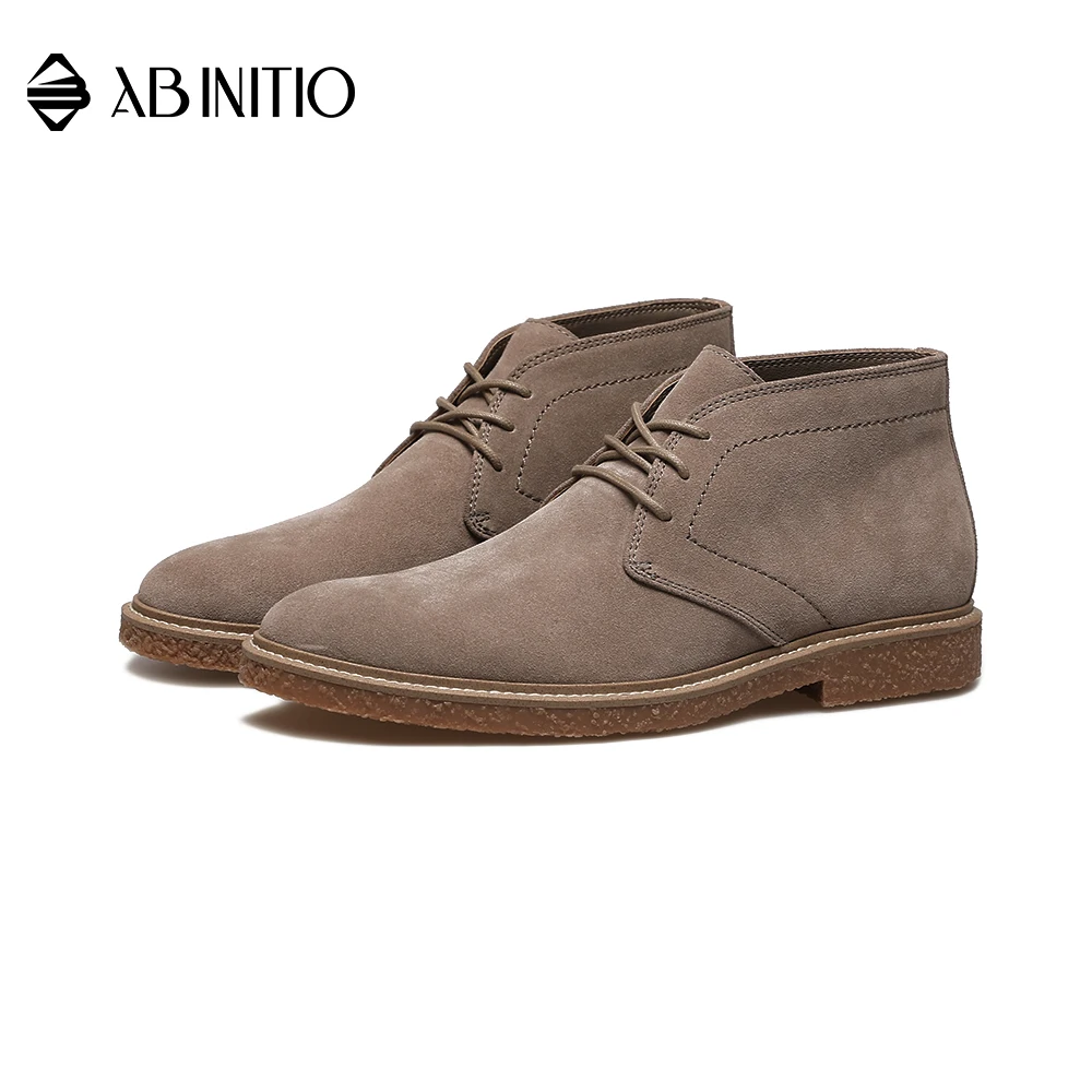 Новый стиль, мужские строгие ботинки из натуральной замши на шнуровке
