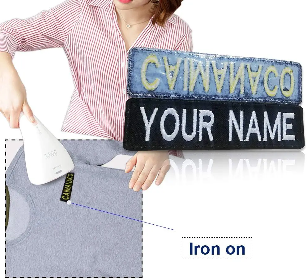 Custom Personalized Embroidered Name Patches Hook Fastener,Uniform,Work Shirt,Hat Morale Name Patches