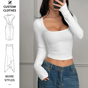 Long Sleeve Shirts for Women Square Neck Ribbed Slim Fitted Casual Basic Cute Crop Tops Fall Outfits 2026