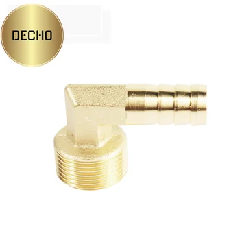 Hose barb fittings 90 degree connector DN12  pagoda 14 mm male thread 3/4"    support customization copper brass elbow