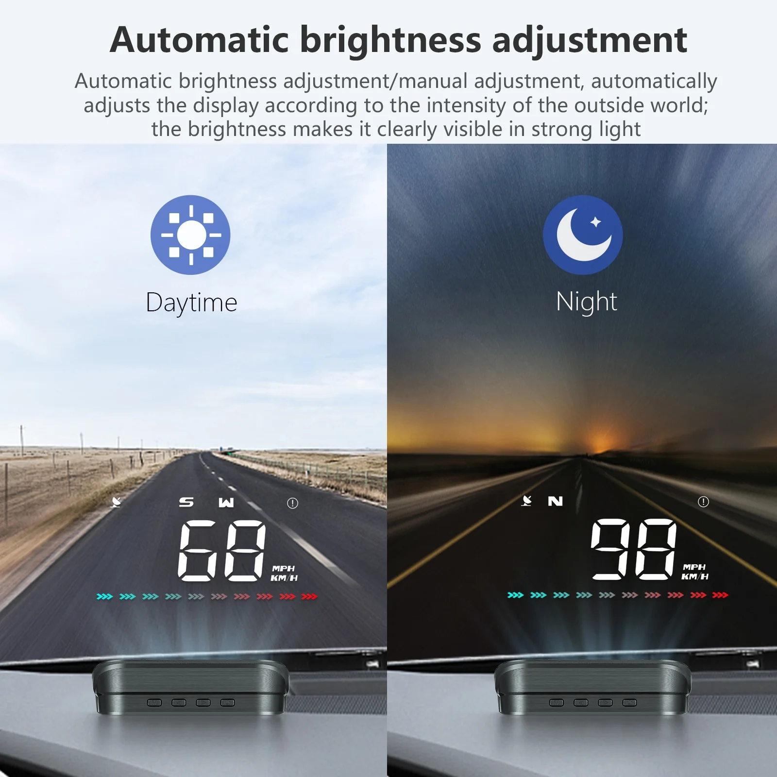 2024 Newest HUD Windshield GPS M23 Hud Universal USB Speed Digital Head up Displays Car