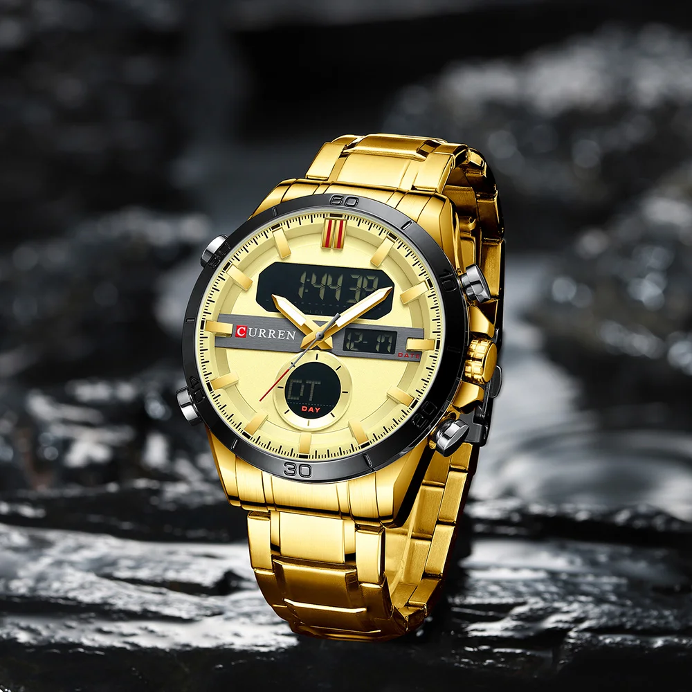 Curren Reloj Para Hombre Color Oro CURREN 8384, Relojes Digitales