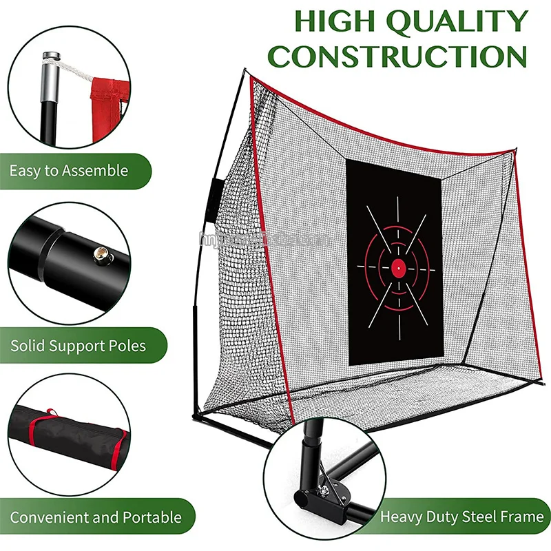 10*7 Portable Golf Hitting Practice Nets Driving Range Golf Training