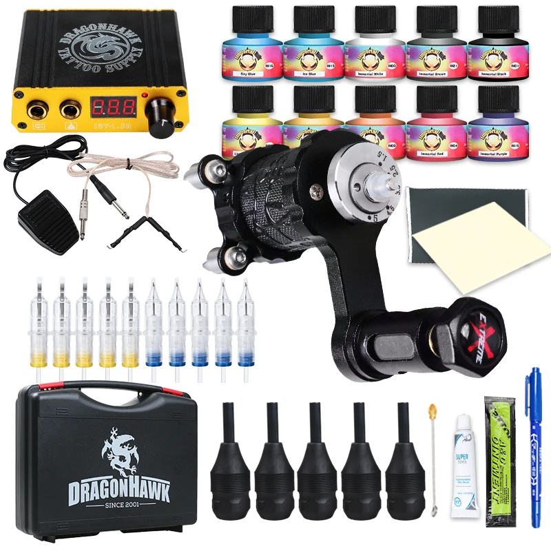 Wholesale Tattoo Supplies Professional Dragonhawk Rotary Tattoo Kits