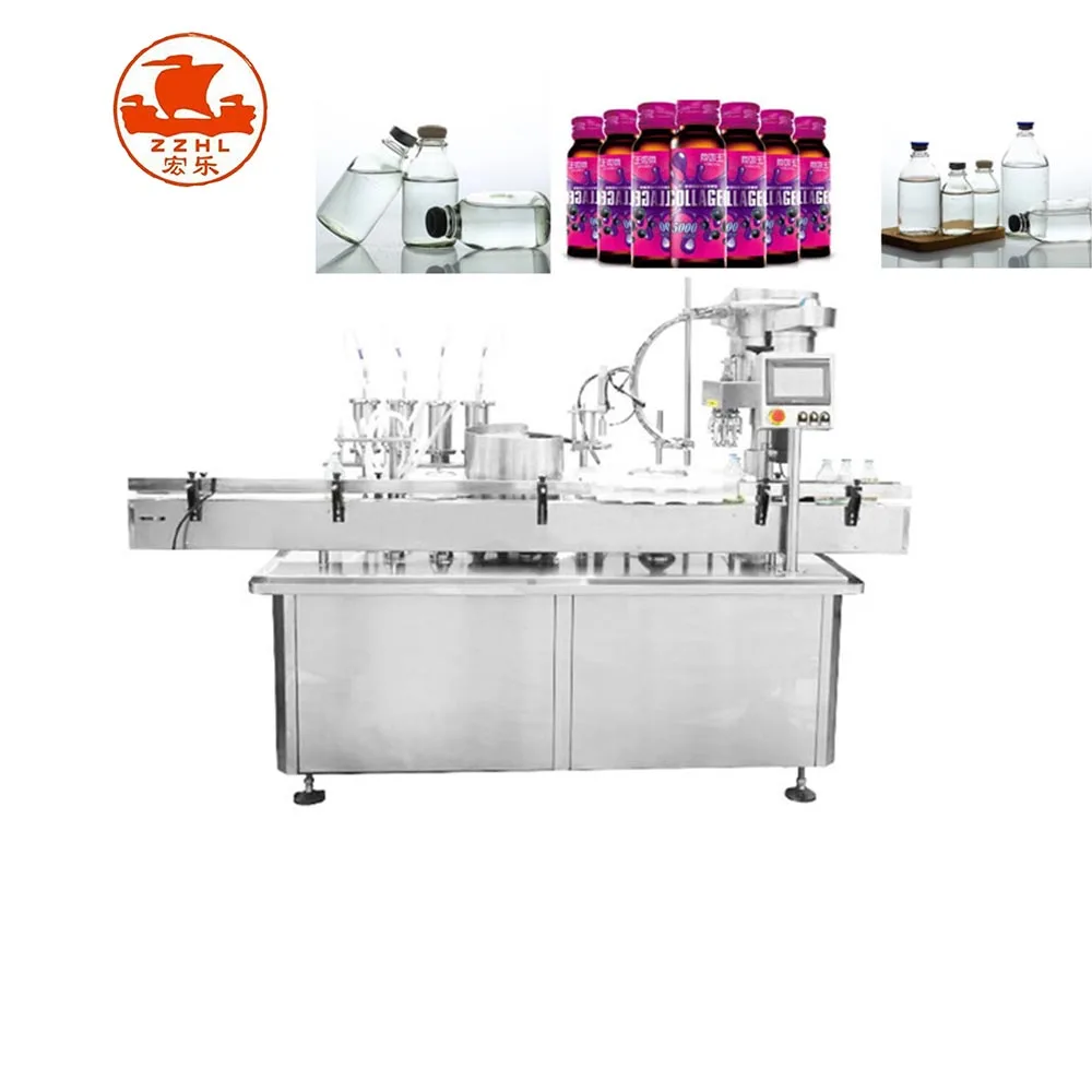 Automatic Small Bottle Liquid Filling Capping and Labeling Machines Bottle Packing Production Line