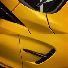2021 KPAL 1.52x18M Satin Metallic Yellow Car Color Change Self Adhesive Bubble Free Wrap Vinyl Film