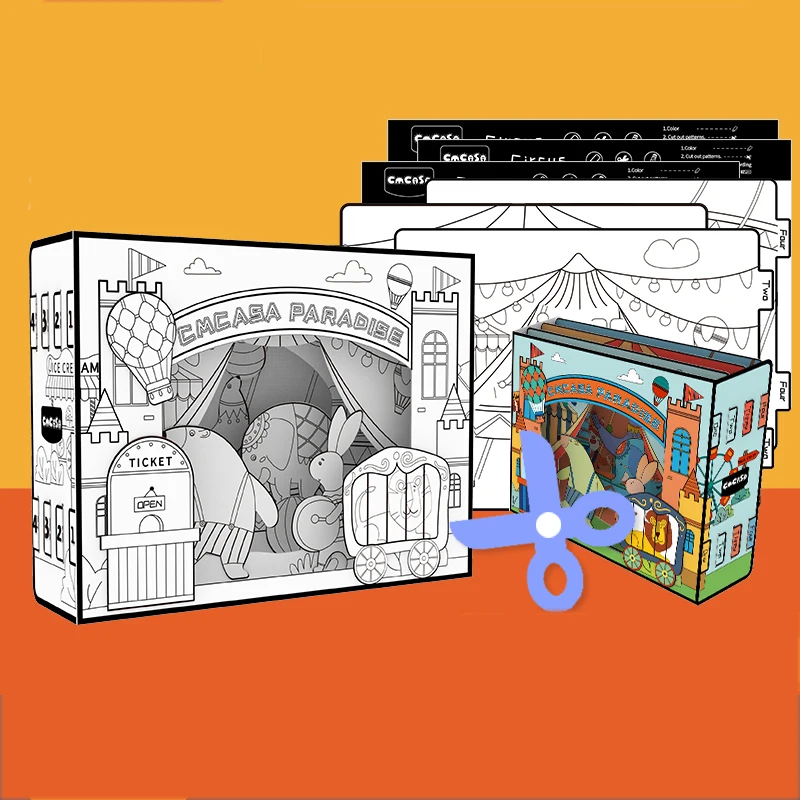 教育子供ペーパークラフト遊園地3dパズルおもちゃdiy絵画手作り劇場おもちゃ子供のための折り紙 Buy 3dパズルおもちゃ ペーパークラフト 折り紙紙 Product On Alibaba Com