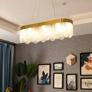 Contemporary Living Room Chain Luxury Crystal Chandelier High Ceiling