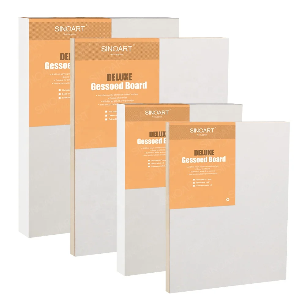 Sinoart Art Supply Gessoed Board Gesso Wood Painting Panel Acidfree