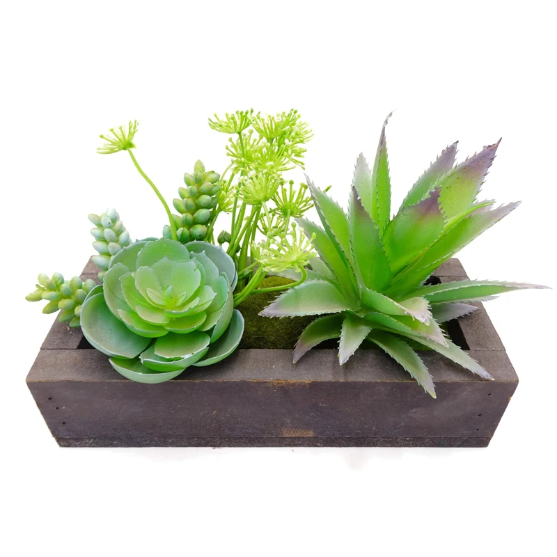 Factory Directly Mini Artificial Assorted Potted Succulents Plants