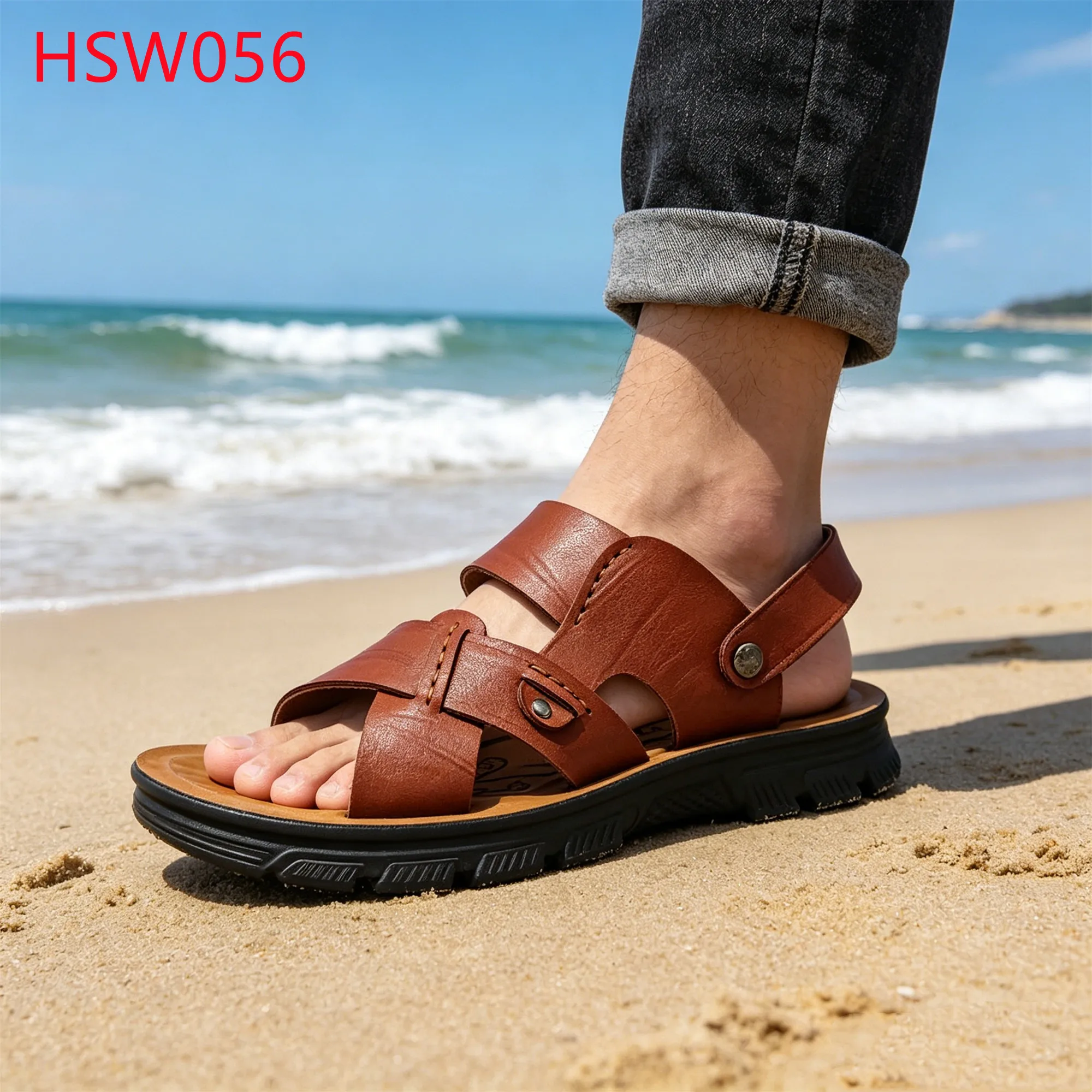 LXG,River Lake Wading Skid Resistant PU Injection Sole Beach Shoes Hiking Seaside Trail No Stuffy Feet Male Sandals HSW056