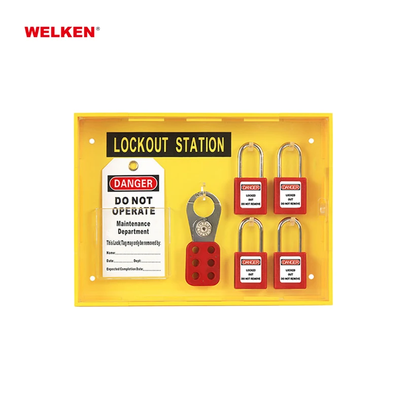 4 Safety Lockout Tagout Padlock Combination Padlock Station With