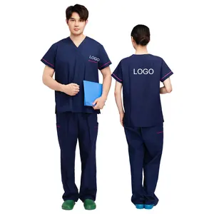 Wholesale Custom Men and Women Doctor Nurse Scrub Sets Workwear Hospital Uniforms Medical Scrub Suits