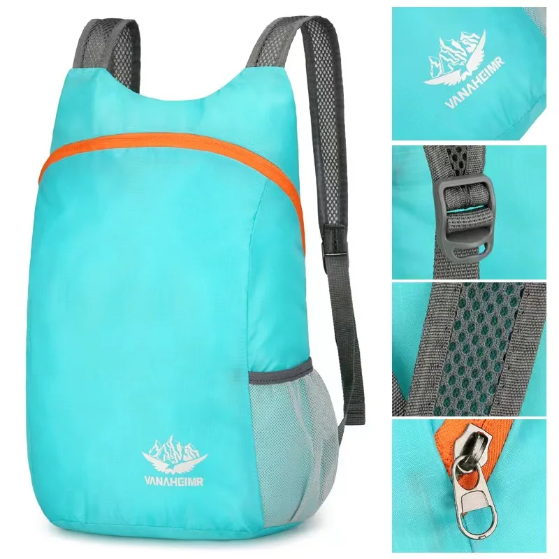 Custom Logo Portable Lightweight Packable Foldable Backpack Waterproof ...