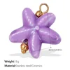 Pj355peg purple ceramic pendan-Gold