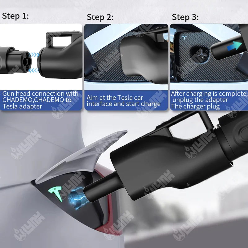 Olink 250A CHAdeMO Adapter Converter DC Fast CHAdeMO Charger CHAdeMO to Tesla Adapter for Nissan Leaf