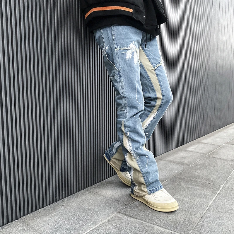 Mengembang Cat Denim Pria Jeans 