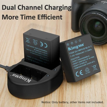 KingMa New Fully Decoded Camera Battery BLH-1 BLH1 for Olympus EM1 Mark II EM1-2 EM1 Mark 2 detail image