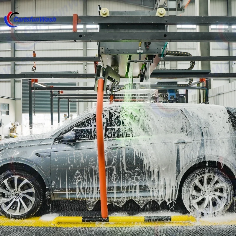 2025 Factory Price Car Wash 360 Touchless Washing System Fully Mobile Cart Car Wash Equipment with 6 Dryers