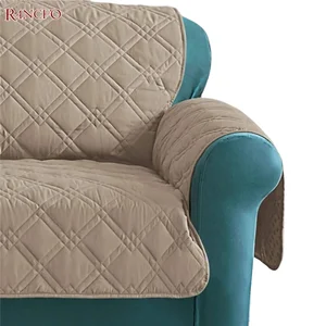 Factory Direct Sale Both Side Waterproof Sofa Covers Ready Made  Ultrasonic Quilted  Microfiber Sofa Cover