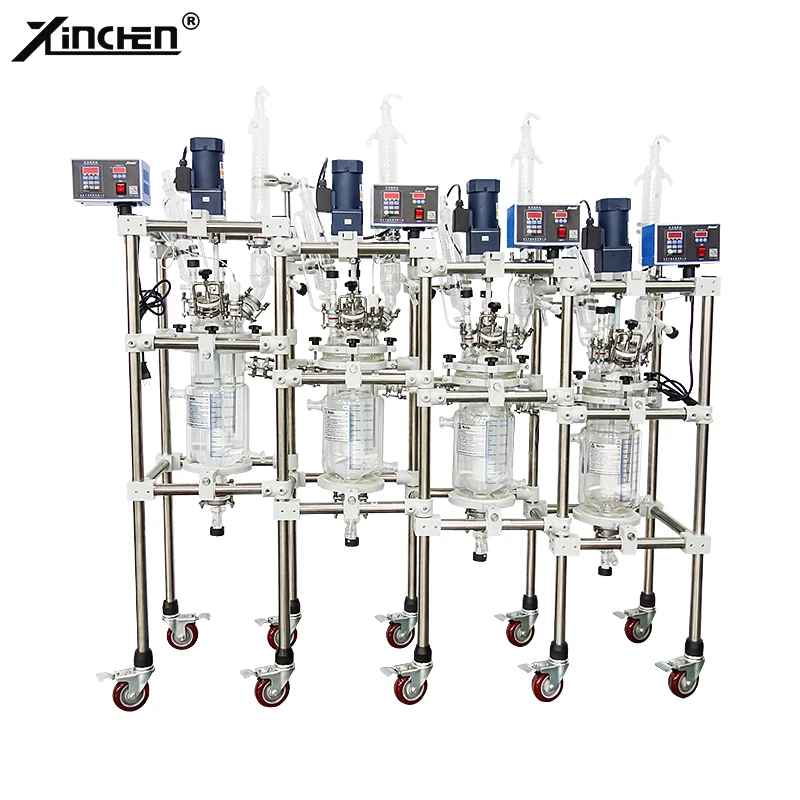 Chemical reactor 100L double walled glass reactor