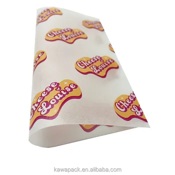 Custom Hamburger Packaging Paper Printing Wrapping Grease Proof Paper Sandwich Greaseproof Shawarma Food Grade Wax Paper