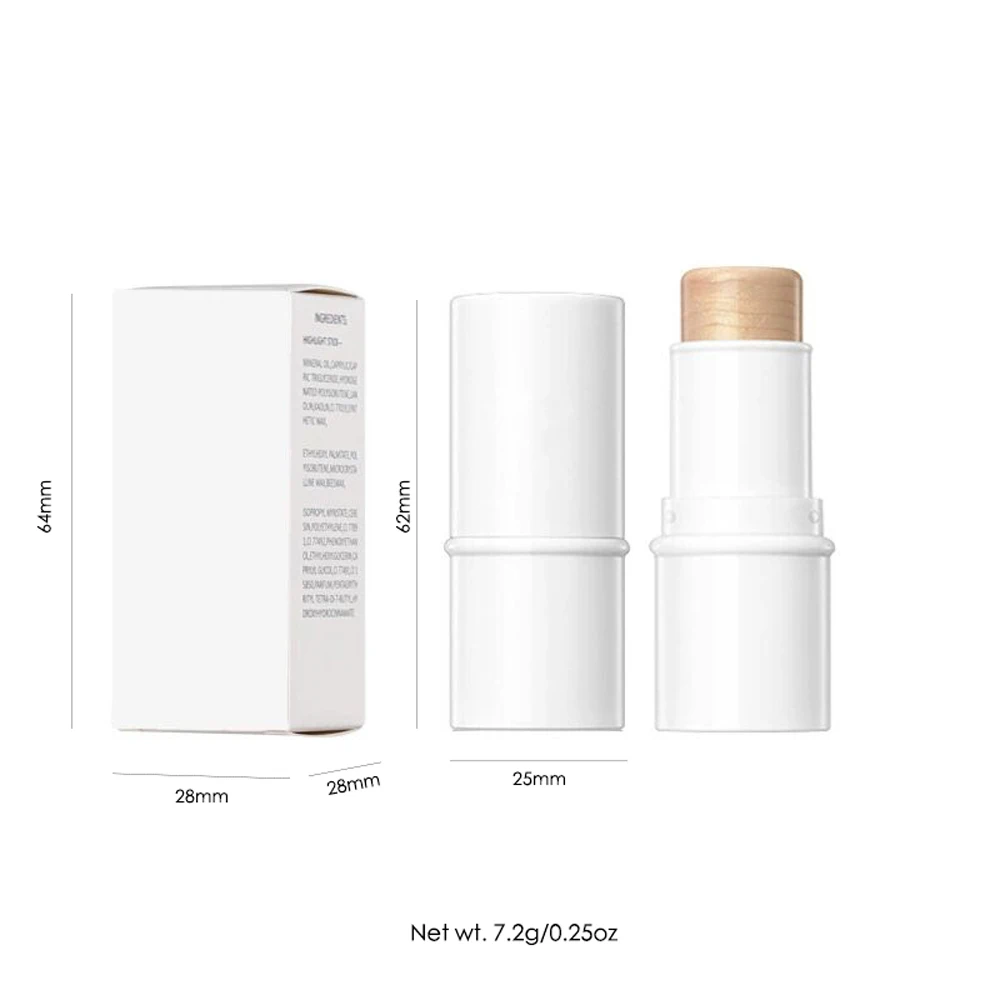 Makefay Vegan Highlighter Stick Makeup Cosmetics Waterproof Bright Private Label Shimmer Loose Highlighter