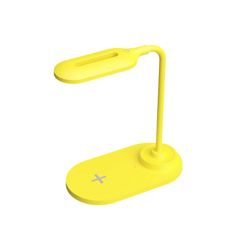 HT-12 Color LED Desk Lamp Built-in 15W Wireless Charger for Students Table Lamp Creative New Product