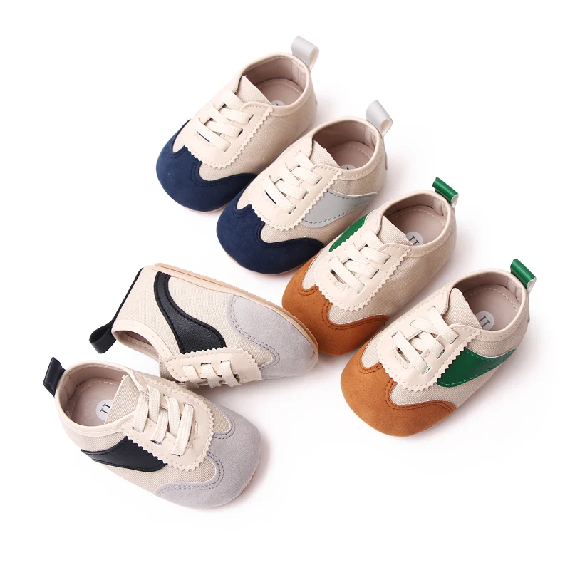 Soft Sole Breathable Wear Comfortable Round Head Baby Color Matching Casual Toddler Shoes