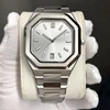 Silver watch white dial