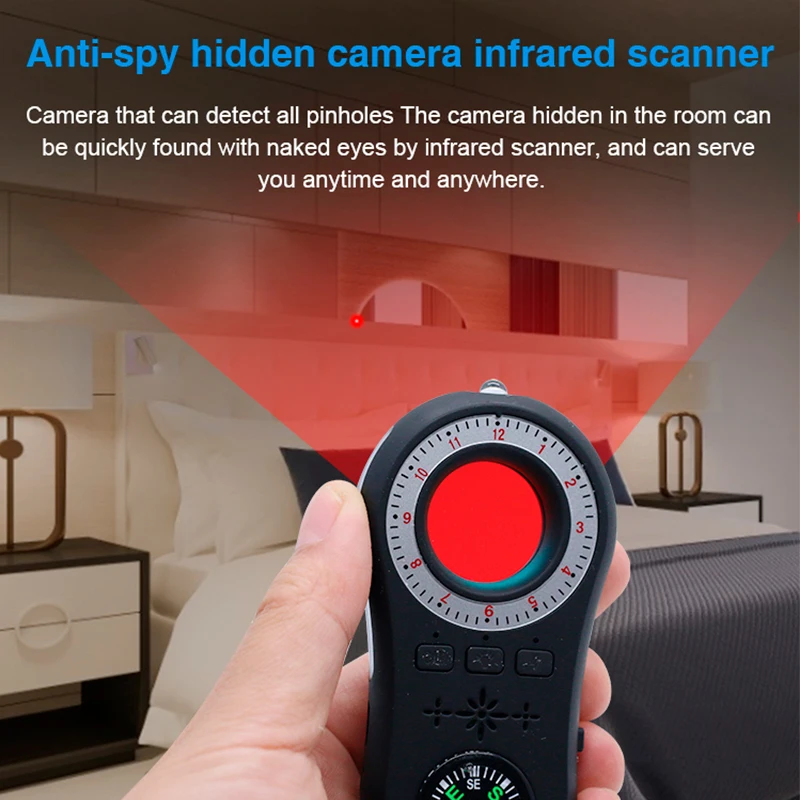 Security Check Infrared Scanner Color Display Hidden Camera Finder for Hotel Rental House Bathroom Fitting Room Personal Alarms