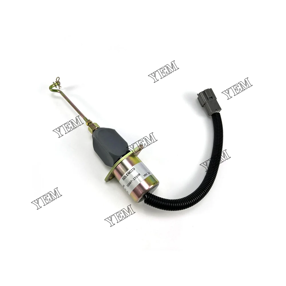 For Mitsubishi Engine S4S Solenoid Valve 32A87-15100 12V Spare Part 2