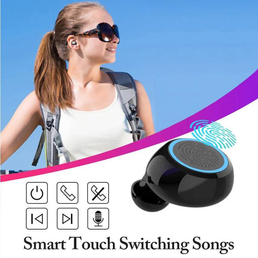 3500mAh LED M11 Bluetooth Wireless Earphones Free shipping's Headphones Earbuds TWS Touch Control Sport Headset Noise Cancel