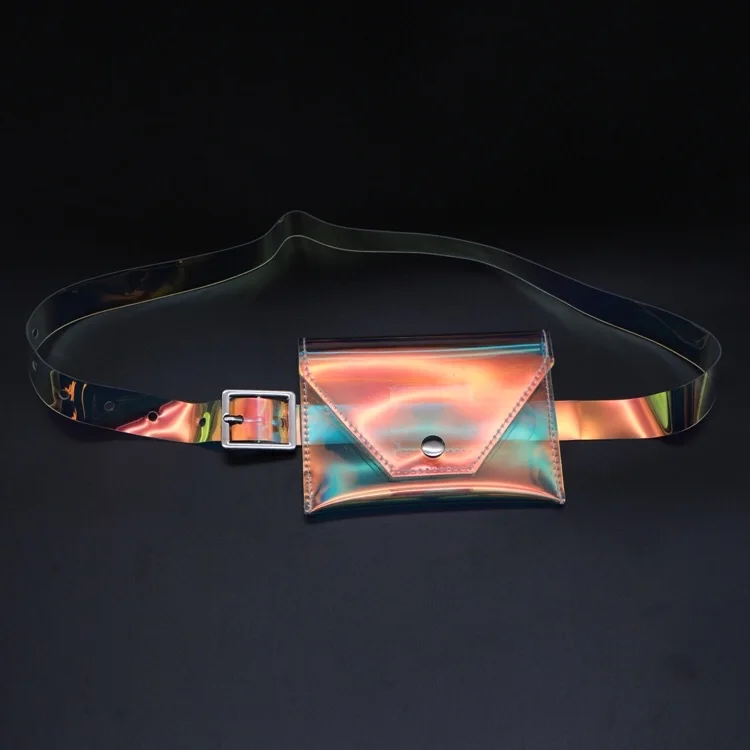 Низкая цена, горячая Распродажа 2019, голографическая прозрачная пляжная сумка из ПВХ для конфет, Пляжная поясная сумка для бега