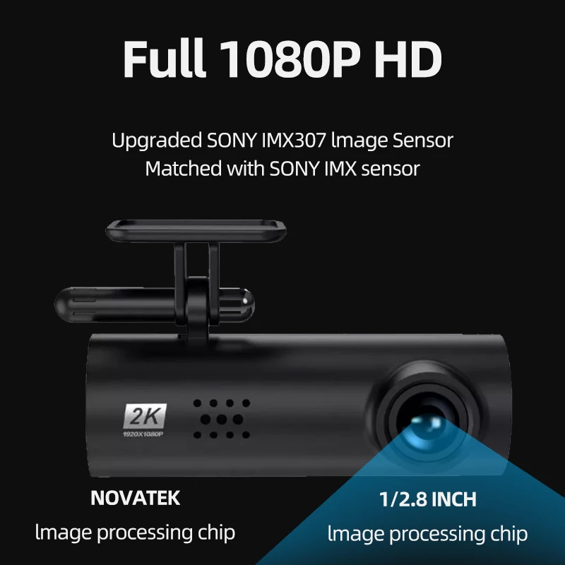 70mai Smart Dash Cam 1S, 1080p Full HD, Sony IMX307, Voice Control Cam 1pc