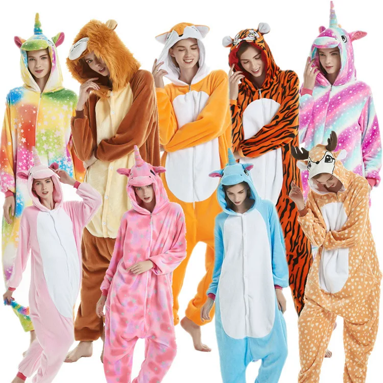 DEAGUI Unisex-Adult Animal Onesies Pajamas Halloween Costume Cosplay Funny Christmas Party Wear Daily Carton Outfit