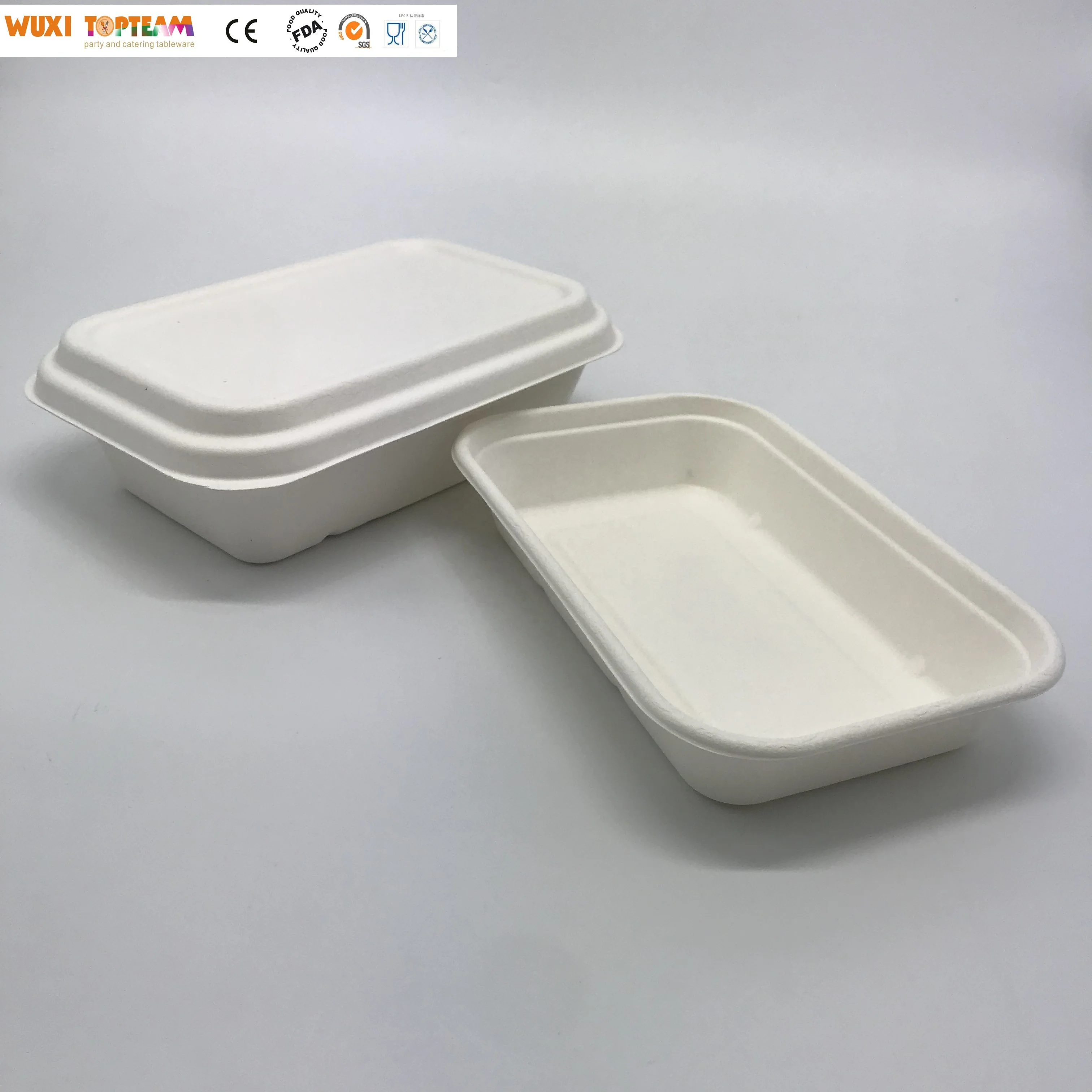 Брендовые пищевые контейнеры Topteam с высоким содержанием сахара, одноразовые контейнеры для хранения целлюлозы, багасса, Ланч-бокс