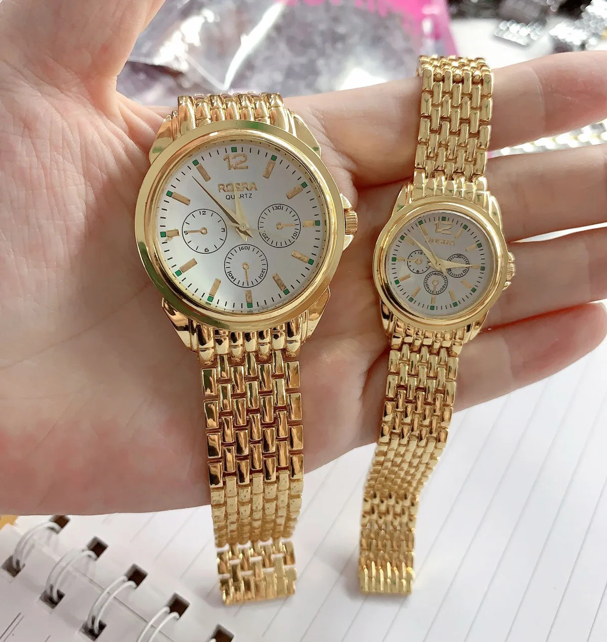 New couple lover wrist watch couple pair watches stainless steel band wristwatch wristwatched quartz couple watch jam tangan