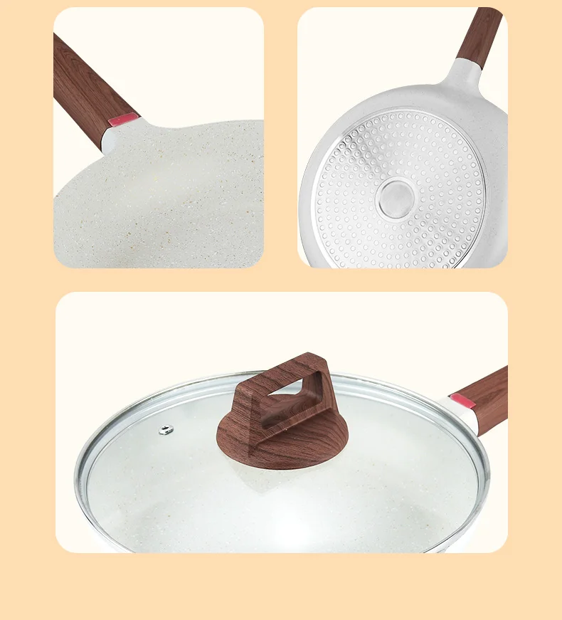 Presses Aluminum Non Stick Granite Fry Pan Egg Pan Omelet Pans 24cm