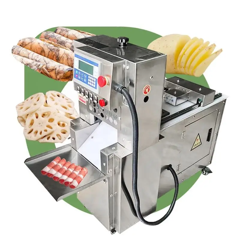 Commercial Wide Frozen Fish Bacon Slicer Fully Automatic Electric Meat Grinder Mincer Machine 4 Roll Manufacturing New Condition