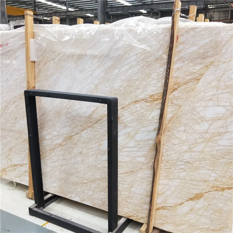 product gold vein gloden spider beige marble slab for indoor living room wall flooring tiles design-5