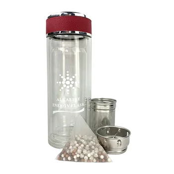 Alkaline Water - Nano Energy Bottle Flask Cup - Portable Metal Water Ionizer - Makes great-tasting Alkaline Ionized water