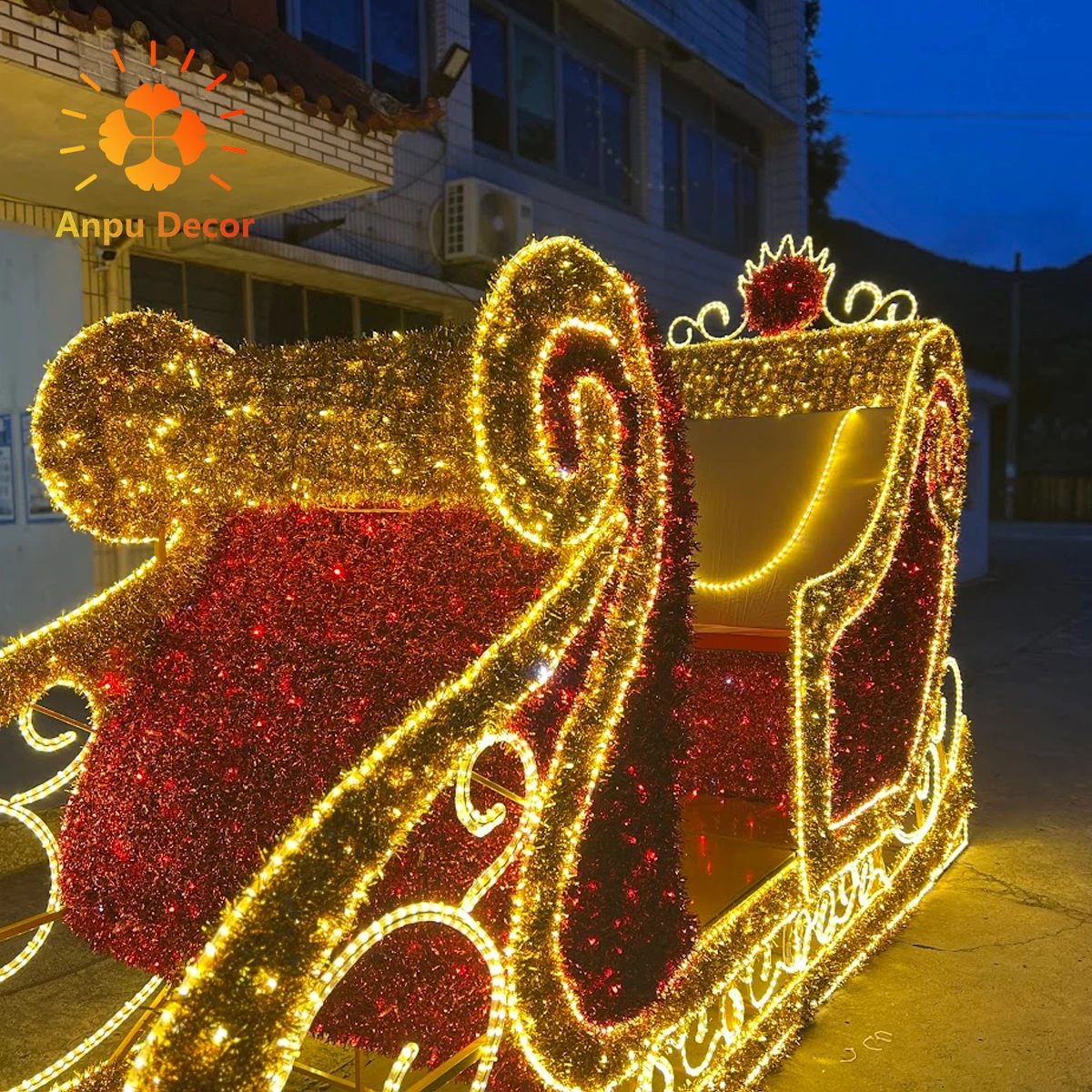 Large Outdoor Waterproof Lighting 3d Sculpture Train Decoration Christmas Luxury Shopping Mall Party Decoration
