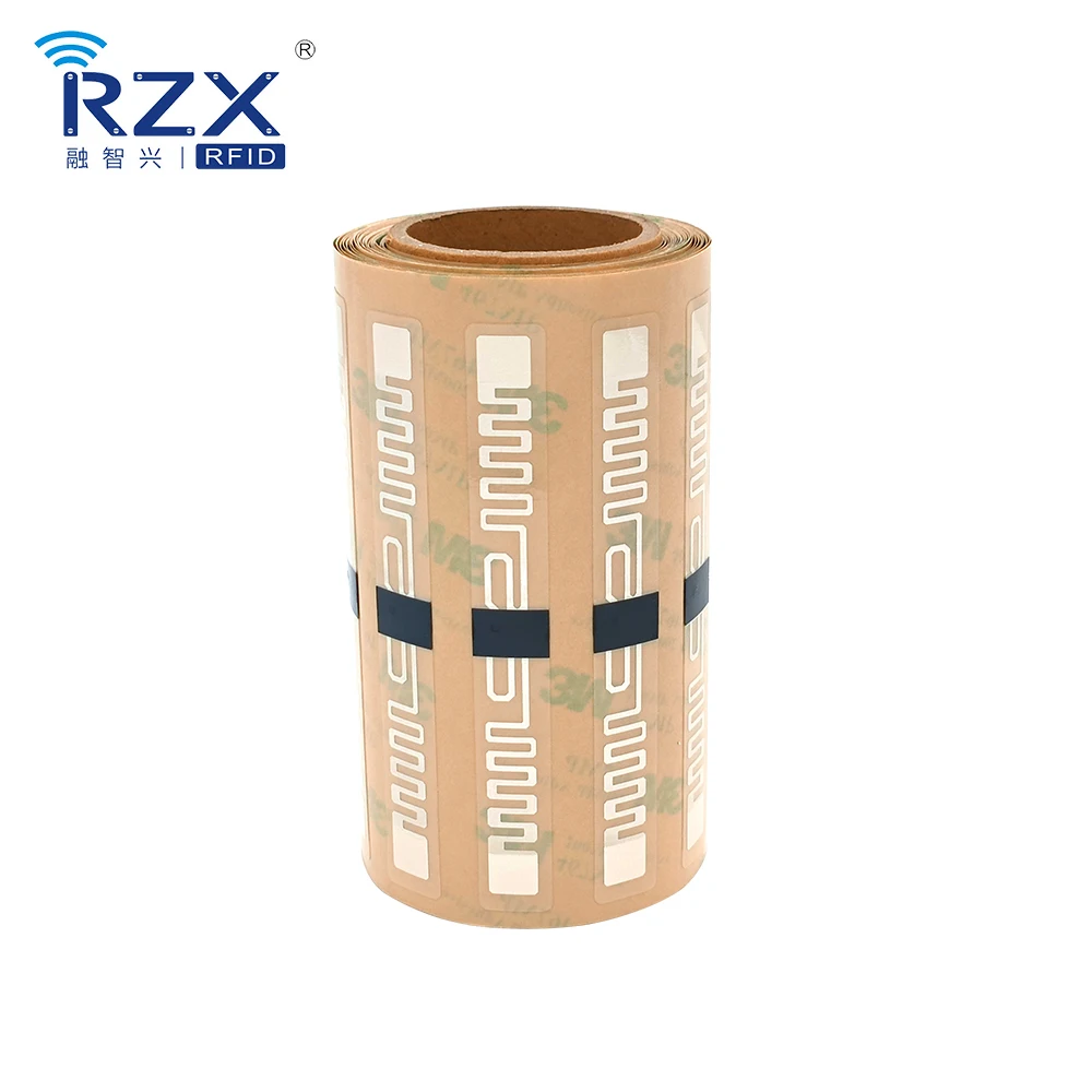 Tamper Proof UHF Headlight Rfid Tag 860-960Mhz M4QT 98*12mm Uhf Rfid Headlight Sticker